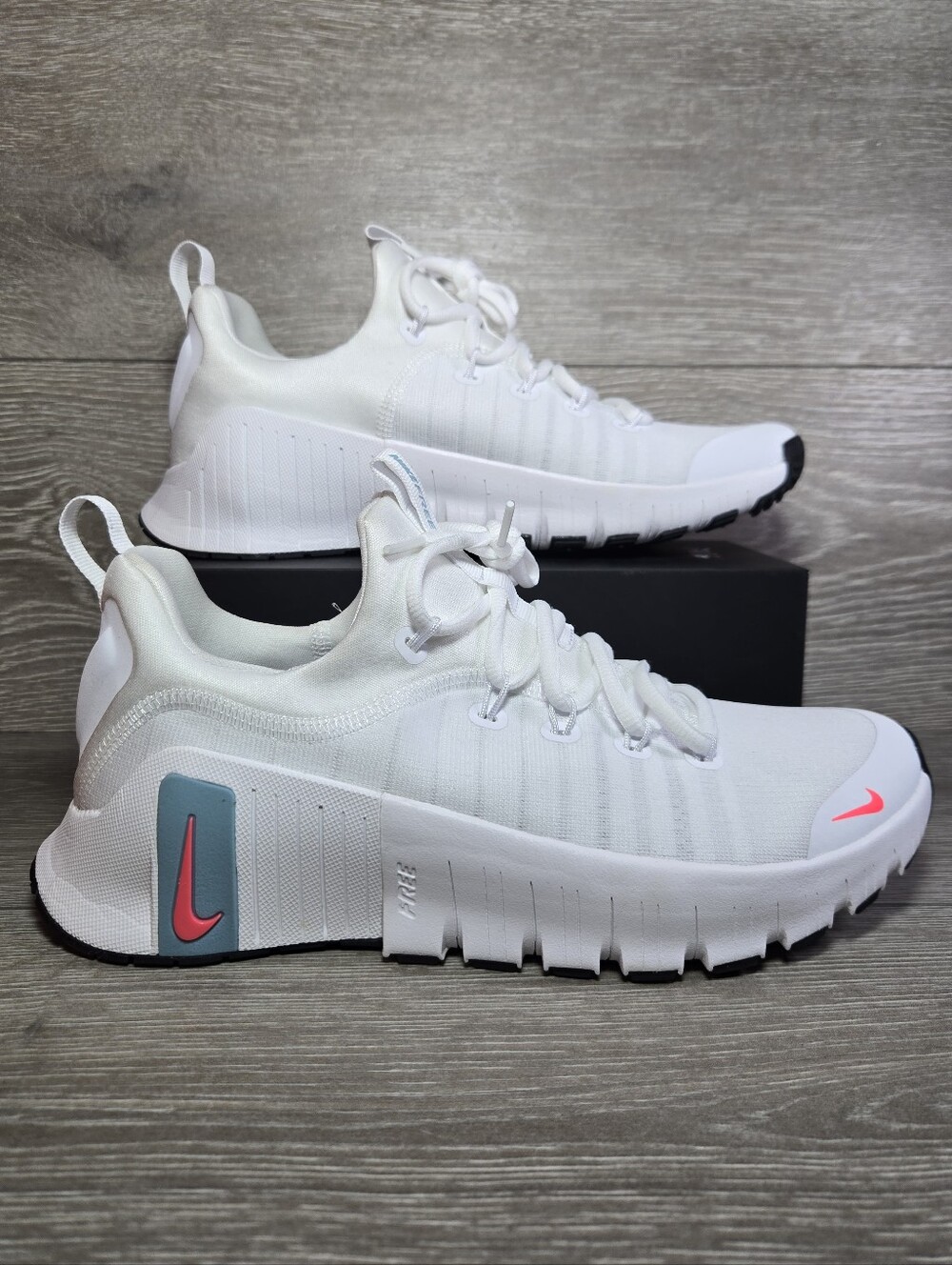 Women's Nike Free Metcon 6 White Denim Turquoise FJ7126-102 Size 10 New
